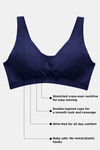 Zivame Double Layered Non Wired High Coverage Nursing Sleep Bra - Medieval Blue — thumbnail 5